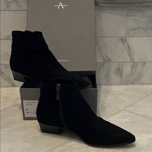 Aquatalia Women's Sleek Black Ankle Booties